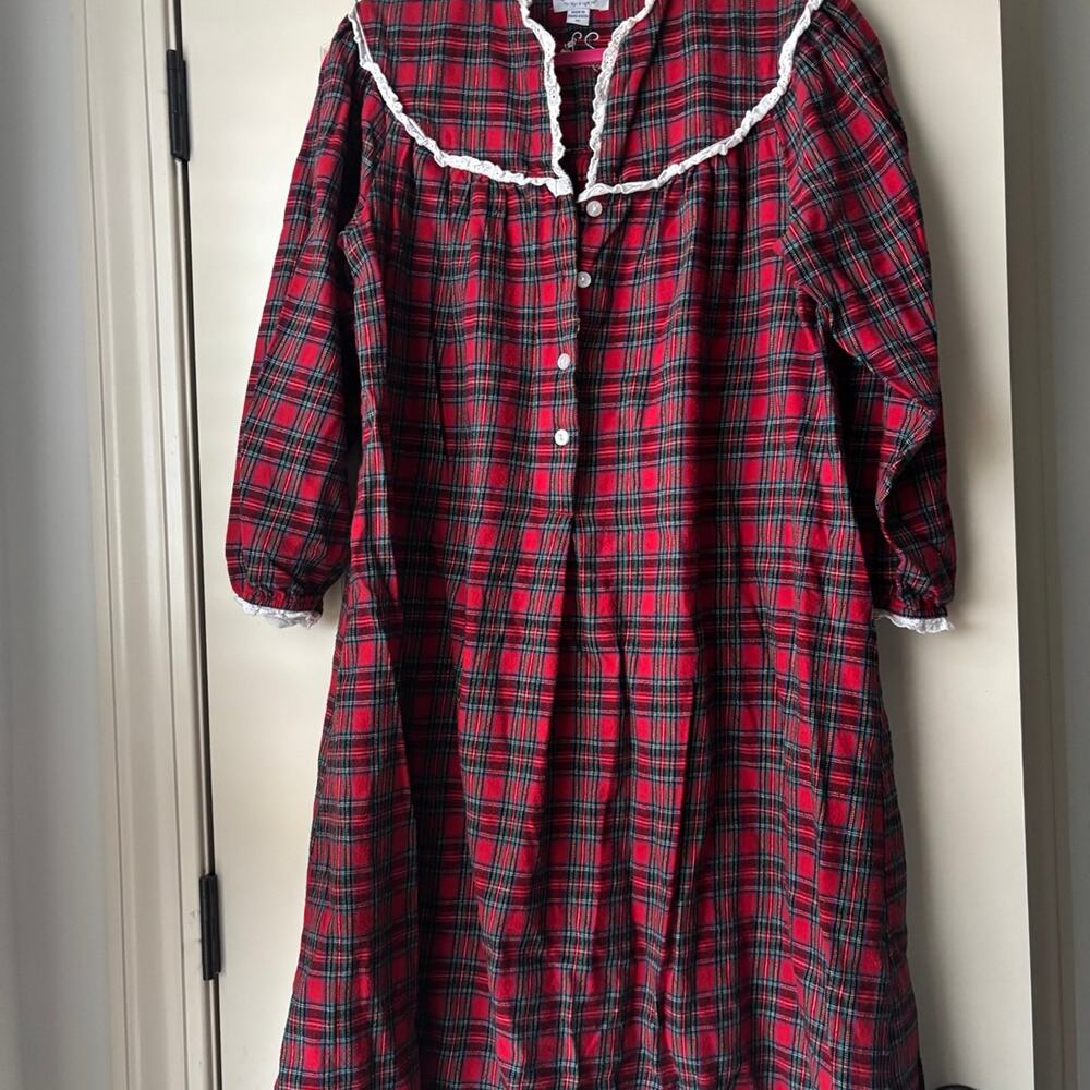 Plaid Flannel Gown